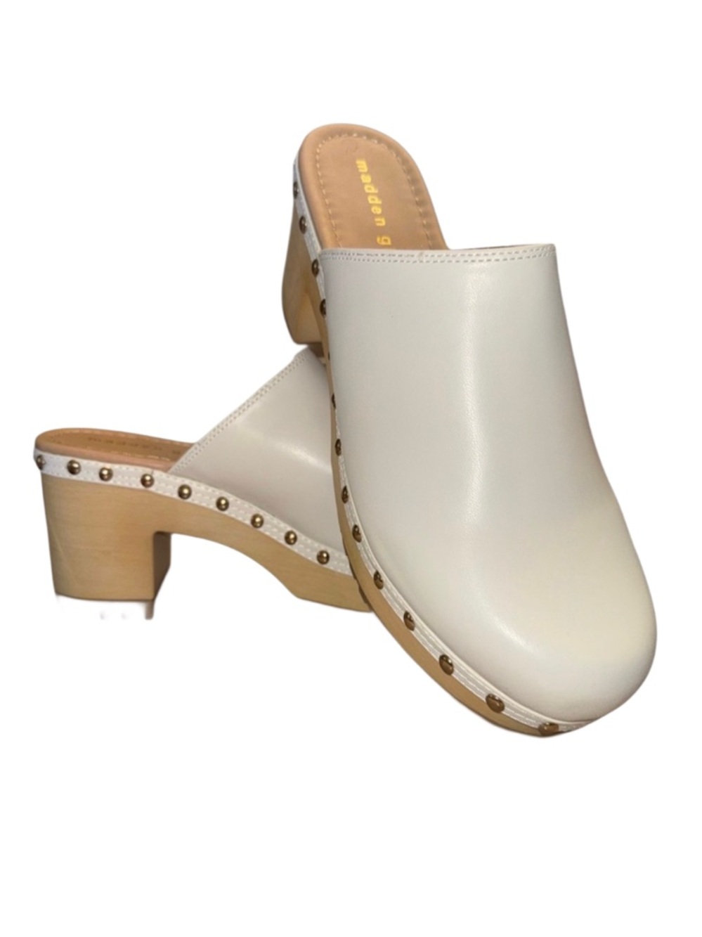 MADDEN GIRL FRIDAY WOODEN HEELED CLOGS NWOT